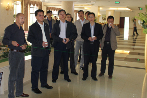 黎元忠向王書(shū)記一行介紹項目區位概況